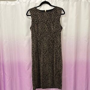 Calvin Klein Black and White Midi Sheath Dress